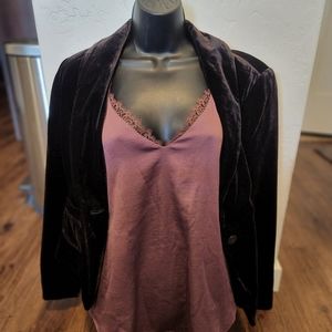 Daisy Fuentes Chocolate Brown, Velvet Blazer Sz 8